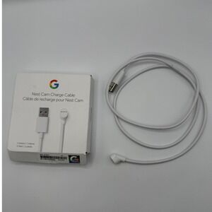 Google Nest Cam Charge Cable 1 Meter 3‎ Feet Power Cord White Power Cables